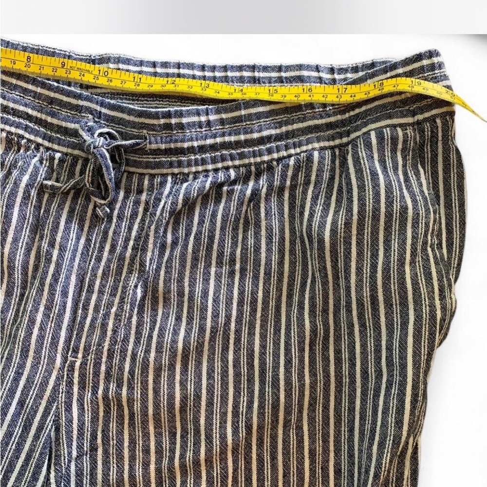 Coastal Grandma Cottage Nautical Striped Drawstring wide legged pants size XL - Picture 4 of 9